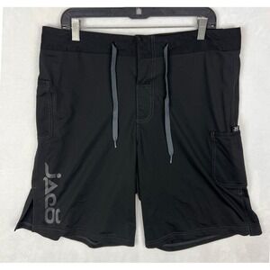 Jaco MMA Shorts Mens 34 Black Training Fighting Jiu Jitsu Drawstring Grappling